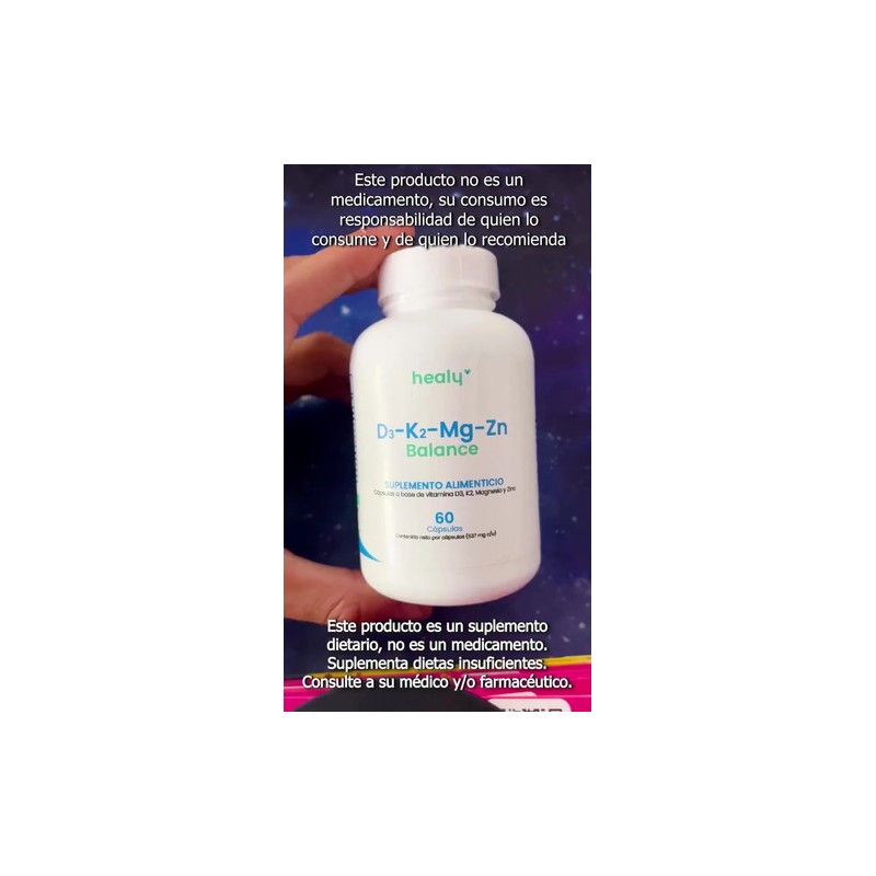 Vitamina Magnesio Zinc Healy Cápsulas Salud Ósea