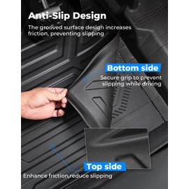 KEMIMOTO 4 PCS Anti-Slip Floor Mats Compatible with CFMOTO UForce 1000 XL,TPE Front and Rear Waterproof Foot Mats Easy to Clean Compatible with CFMOTO UForce 1000 XL 2022-2025 Accessories