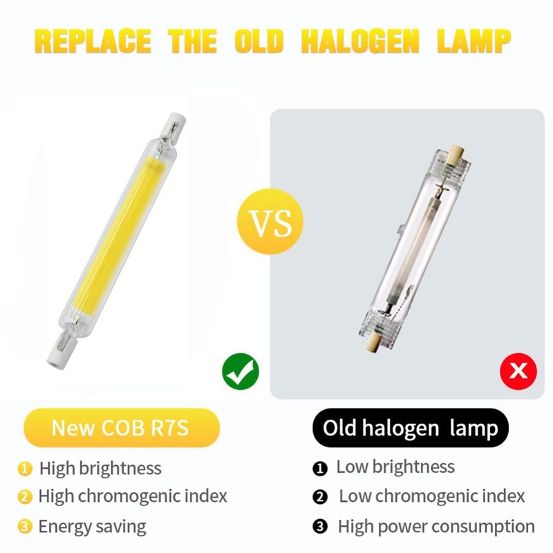 118mm 20W R7S LED Bulb (2 Pack) 100W Halogen Equivalent