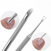 Circle Bevel Double-ended Nail Cuticle Pusher Tool Pre-polish Sandpaper Sheets
