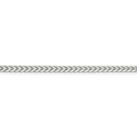 Solid 925 Sterling Silver 3.4mm Diamond-Cut Square Franco Necklace Chain - with Secure Lobster Lock Clasp 20"