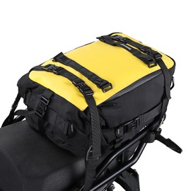 Rhinowalk Motor Saddle Bag Motorcycle Pannier Bag Waterproof Multifunctional Rear Rack Trunk Seat Bag (Yellow, 20L)
