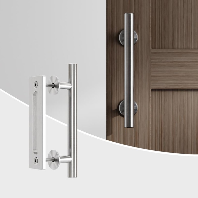 CCJH 24 cm Barn Door Handle Sliding Door Handle Stainless