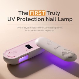 MelodySusie Plus20F Cordless UV Nail Lamp, Innovation UV Protection Light for Gel Nails with 2 Timers LED Display,Fast Curing Gel Nail Polish Nail Art Tools Manicure Accessories for Home & Salon,Pink