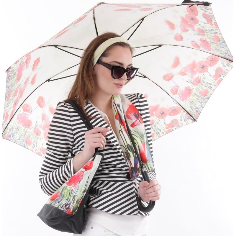 VON LILIENFELD Long Scarf "Poppies"