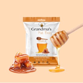 Grandma's For Bees | Old Fashioned Honey Drops | Honey and Butter 80g X Pack of 4