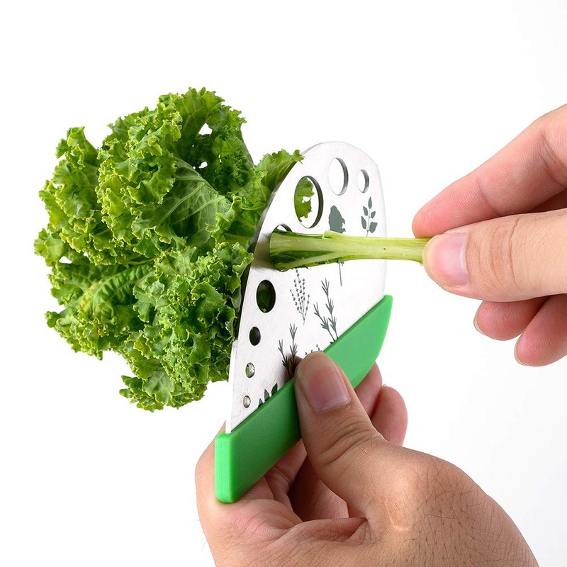 Leen4You Herb Stripper Herbs Cutter Scissors Stainless Steel Leaf Remover