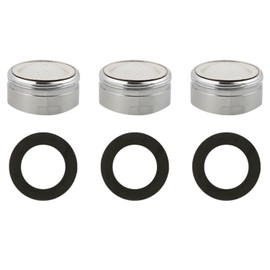 Tabanzhe 3 PCS Tap Faucet Aerator,24mm Kitchen Sink Faucet Filter,Faucet Flow Restrictor with Rubber,M24 Faucet Aerator Replacement Parts Insert Nozzle