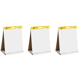 Post-it Super Sticky Tabletop Easel Pad, 20 x 23 inches, 20 Sheets/Pad, 1 Pad , Portable White Premium Self Stick Flip Chart Paper, Dry Erase Panel, Built-in Easel Stand