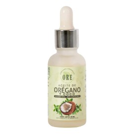 ORE Aceite de Orégano 80% Carvacrol, Orgánico y Silvestre, con Aceite de Coco, extravirgen, Suplemento Natural, Gotero de 30ml
