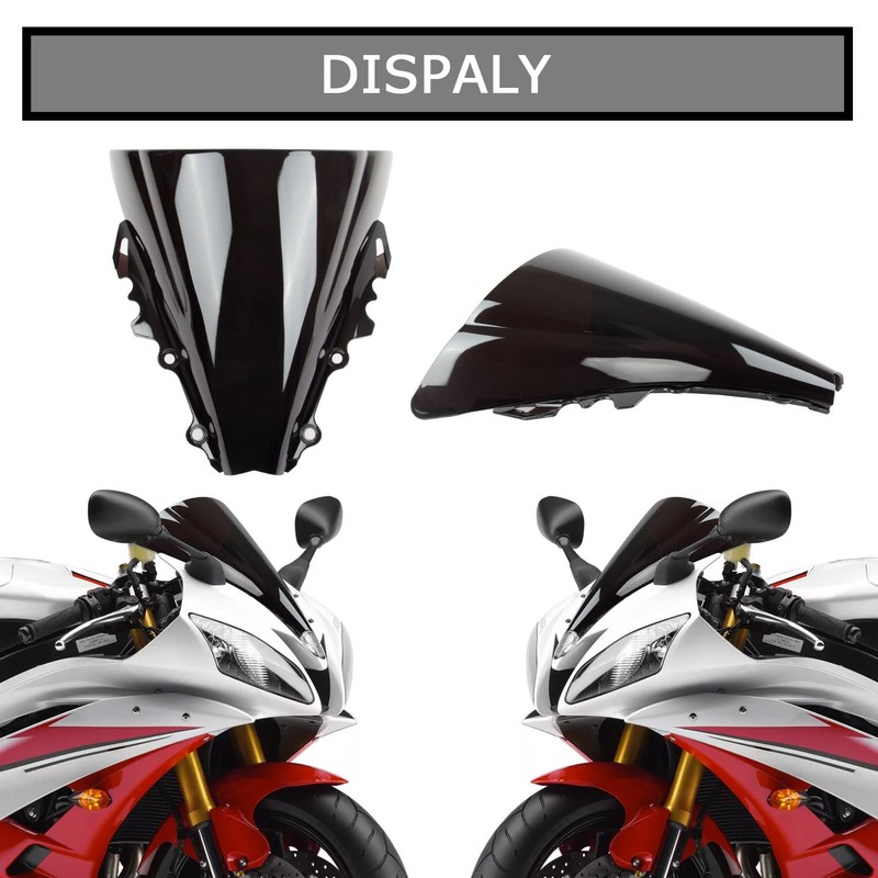 PSLER Windscreen Windshield Double Bubble for YZF R6 600 2006-2007,
