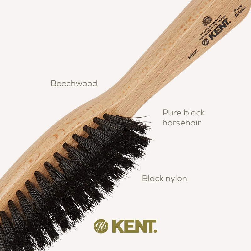 Kent Brushes Mens Finest Beard Brush - Ideal for Conditioning