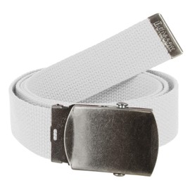 Military Belt Canvas Belt Web Belt Non Leather Belt Antique Buckle/Tip One Size fits all, 1-1/2" Wide (White)