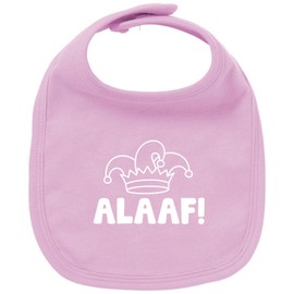 Huuraa Baby Bib Alaaf Jester Cap Unisex Bib Size with Carnival Motif for All Jecks Gift Idea for Newborns and Toddlers, Baby pink