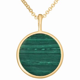 miyou Gold-Plated Women's Necklace with Pendant - Celebrity Necklace Made of 925 Silver - Delicate Chain - Fashionable Gemstone - Women's Jewellery - Silver - Elegant - Set, Silver Gold