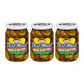 Best Maid Pickles – 9-Item Assortment of Dill, Sweet, Bread & Butter, Okra, and Specialty - 3 or 6 Packs (3 Pack, Bread & Butter)