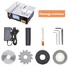 96W Precise Mini Table Saw, Adjustable Cut Depth and Angle,