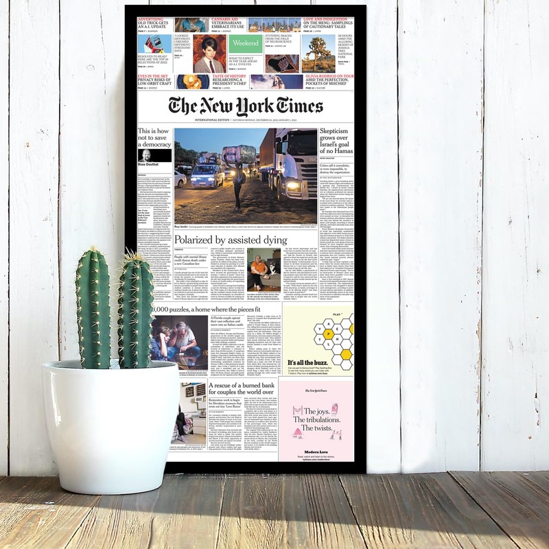 Fxojyvo 11x22 Newspaper Frame Set of 3, Display 11 x