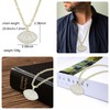 18K Gold Silver Geometry Rhinestone Pendant Necklace for Men Hip