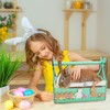 MONCAP Easter Basket Wooden Easter Basket Easter Bunny Basket Easter