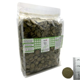 Aquatic Provisions Algae Discs 4 lbs, Sinking 18mm Wafers, Fish Food for Freshwater Herbivores