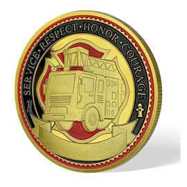 Fire Services Challenge Coin Firefighter's Prayer Coin