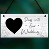 RED OCEAN Wedding Countdown Chalkboard Hanging Decor Sign Novelty Engagement