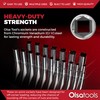 Olsa Tools Metric Deep Socket Set - 1/2-Inch Drive, 18pc