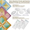 Halandar 11Pcs/3 Patterns Acrylic Template and Paper Pieces Set Sewing