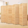Bamboo Room Divider 8 Panel Wall Divider, 142'' W x