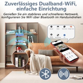 Nisanuki Mini Camera WiFi, 5G WiFi Small Camera Portable, 1080P HD Micro Video Camera with Motion Sensor No Night Vision