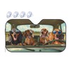 Funny Dachshund Car Windshield Sun Shade Cute Dog Foldable Sunshades