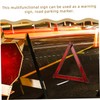 FUNOMOCYA 3pcs Portable Road Emergency Triangle Car Warning Triangle Reflective