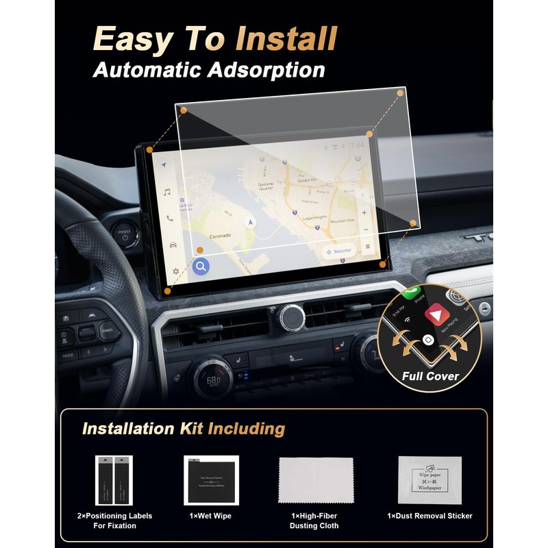 ECOZEN Tempered Glass Screen Protector for 2024 Tacoma, 14-Inch Matte