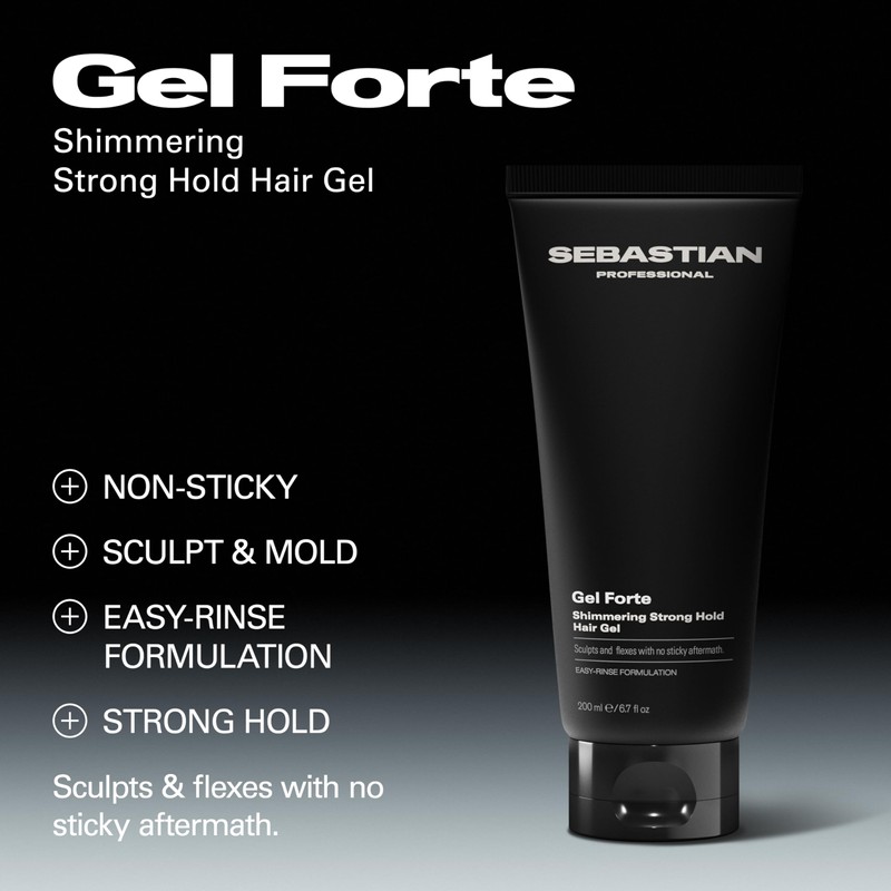 Sebastian Professional GEL FORTE Shimmering Strong Hold Hair Gel (200ml)