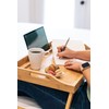 ROSSIE HOME Bamboo Bed Tray, Lap Desk with Phone Holder