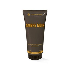 Yves Rocher AMBRE NOIR Shower Shampoo for Men Sensual Elegant 1 x Tube 200ml