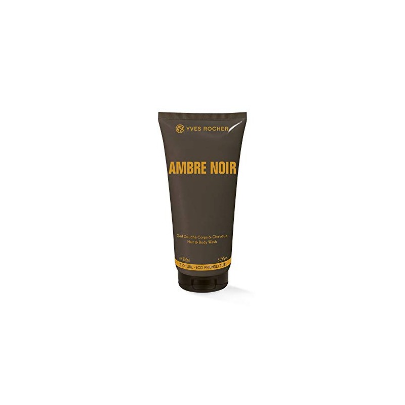 Yves Rocher AMBRE NOIR Shower Shampoo for Men Sensual Elegant