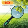 Magnifying Glass, Large Magnifying Glass, 10X Magnifying Glass Handheld Magnifier