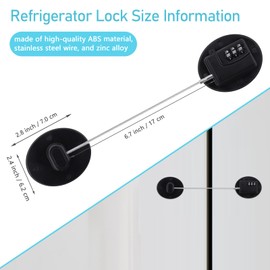New Upgraded Fridge Door Locks, Windspeed 4 Pack Refrigerator Lock Combination Lock for Fridge Door Lock Safety First Freezer Lock for Upright Freezer Lock