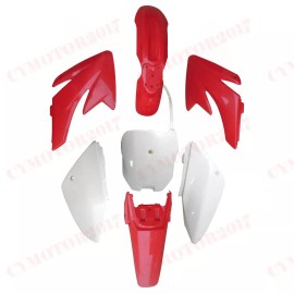 Unbranded Red Plastic Fairing Fender Kit for  CRF70 XR SSR Dirt Bike 125CC 140 150CC