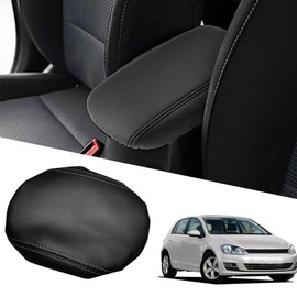 Centre Console Armrest Cover, Armrest Covers Protection Car, Centre Console Armrest Protection Armrest Covers, Centre Armrest Cover Leather, Compatible with Golf 7 MK7 2014 2015 2016 2017 2018 2019
