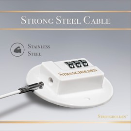 Refrigerator Lock Combination, Child Proof Fridge Lock Combo, Freezer Lock Child Proof - Take Care of Your Family with Fridge Locks for Kids by Strongholden - No Keys Needed (White& Round, 2pcs)