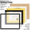 Fxojyvo Black 11x14 Diploma Frame, Display Document 8.5 x 11