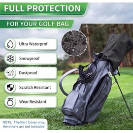 Golf Bag Cover Rain for 8.5"~9" Type Golf Stand Bag and Golf cart Bag