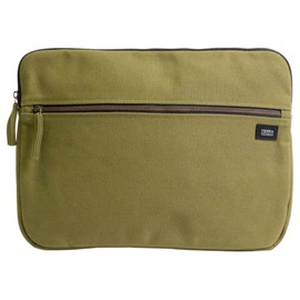 Terra Thread Organic Cotton Laptop Sleeve 15 Inch, Olive Green