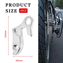 Batheidon Derailleur Hanger Bicycle MTB Road Bike Adapter Aluminium Alloy Rear Failing Replacement Part with Screws for Adults Unisex One Size Silver