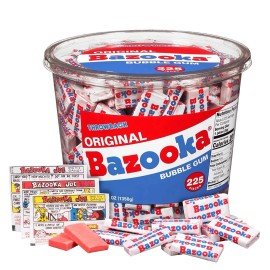 Bazooka Bubble Gum Summer 225 Count Individually Wrapped Chewing Gum in Origi...