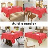 Spotjoy Rectangle Table Cloth, Waterproof Vinyl Tablecloths with Flannel Backing,