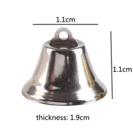 20 Pieces of Craft Bells Silver Bells Metal Bells DIY Making Wind Chimes Mini Bells Retro Jingle Bells for Home Decoration